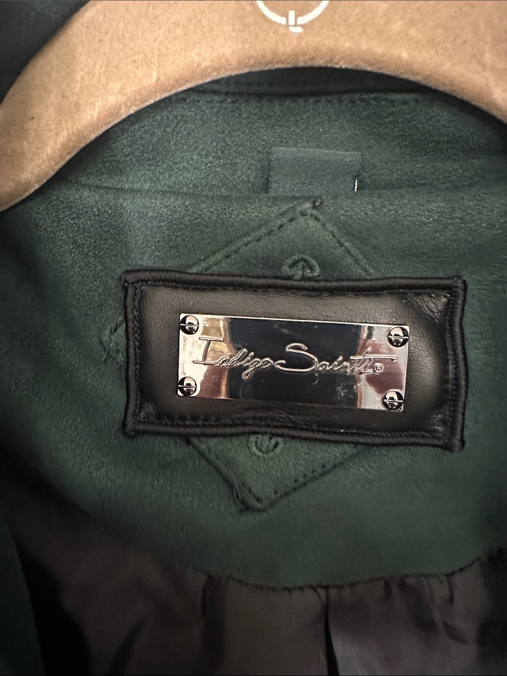 Forest Green Faux Suede Moto Jacket - Picture 2 of 13